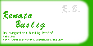 renato buslig business card