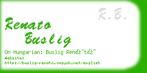 renato buslig business card